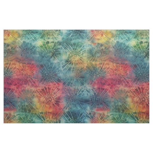 Colorful Tie Dye Stof (Yard (91,4 cm))