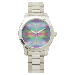 Colorful Tie Dye Style Art Horloge
