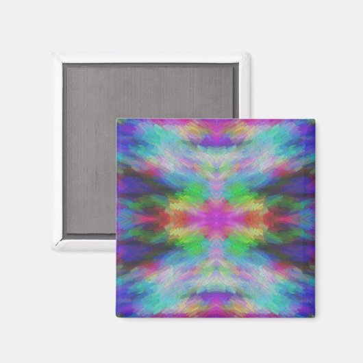 Colorful Tie Dye Style Art Magneet (Voorkant / Achterkant)