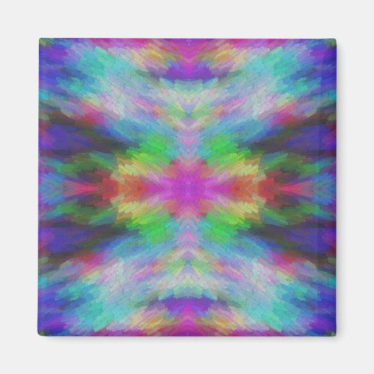 Colorful Tie Dye Style Art Magneet (Voorkant)