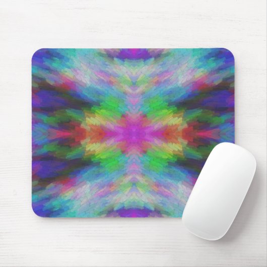 Colorful Tie Dye Style Art Muismat (Met muis)