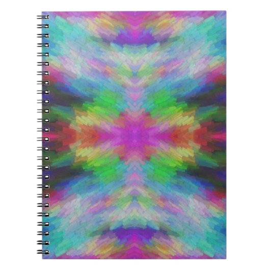 Colorful Tie Dye Style Art Notitieboek (Voorkant)