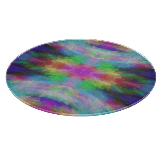 Colorful Tie Dye Style Art Snijplank (Hoek)