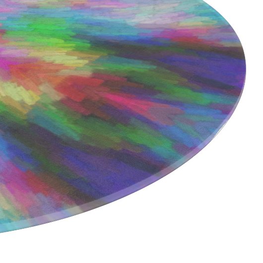 Colorful Tie Dye Style Art Snijplank (Hoek)