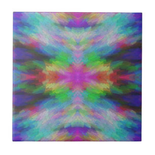 Colorful Tie Dye Style Art Tegeltje