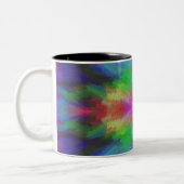 Colorful Tie Dye Style Art Tweekleurige Koffiemok (Links)