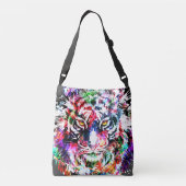 Colorful Tiger Head Drassbody Bag Crossbody Tas (Achterkant)