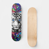 Colorful Tiger Head - Psychedelic Tiger Persoonlijk Skateboard (Voorkant)