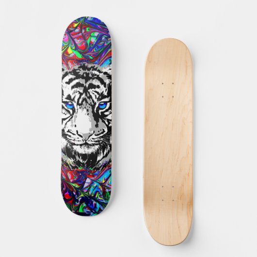 Colorful Tiger Head - Psychedelic Tiger Persoonlijk Skateboard