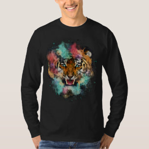 Colorful Tiger Head T-shirt