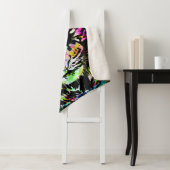 Colorful Tiger Head - Tiger Sherpa Blanket Sherpa Deken (In situ)