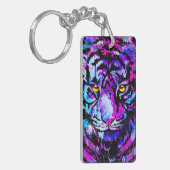 Colorful Tiger Sleutelhanger - Wildlife Big Cats (Voorkant Links)