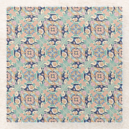 Colorful Tile-ontwerp Glazen Onderzetter