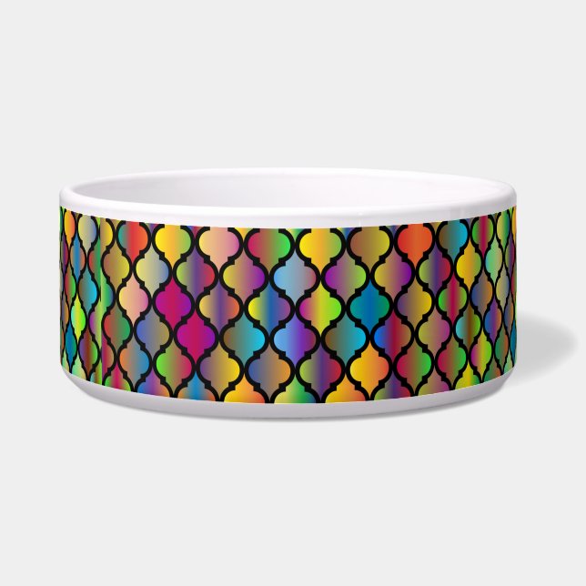 Colorful Tile-ontwerp Voerbakje (Voorkant)