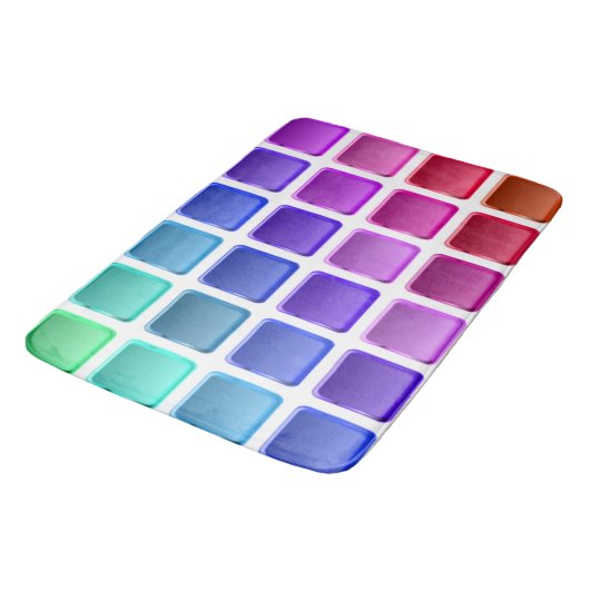 COLORFUL TILE SQUARES BADMAT (Gekanteld)