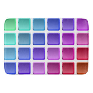 COLORFUL TILE SQUARES BADMAT