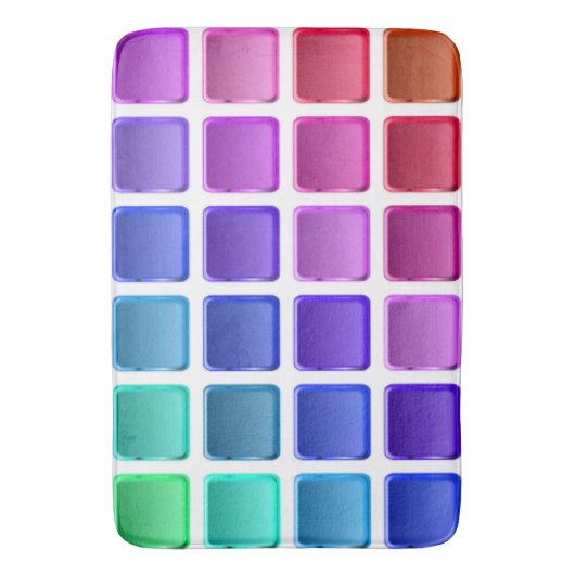 COLORFUL TILE SQUARES BADMAT (Voorkant Verticaal)