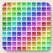 COLORFUL TILE SQUARES BIER ONDERZETTER (Voorkant)