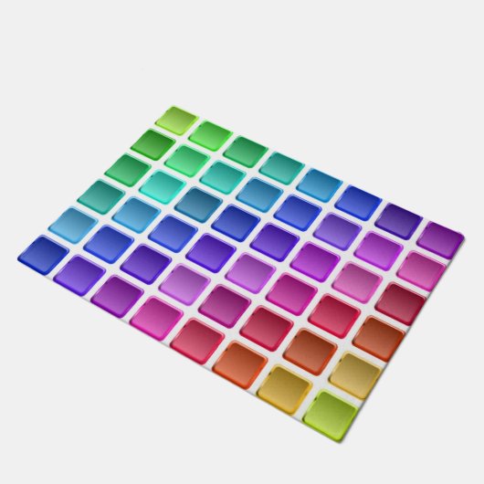 COLORFUL TILE SQUARES DEURMAT (Schuin)