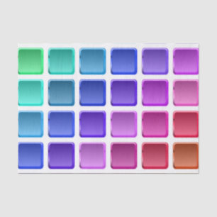 COLORFUL TILE SQUARES TISSUEPAPIER