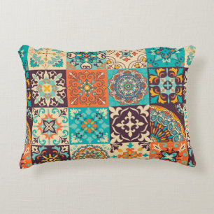 Colorful tiles Azulejos. Traditional Portuguese or Accent Kussen