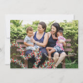 Colorful Tinsel Garland Christmas Photo Card Kaart (Voorkant)