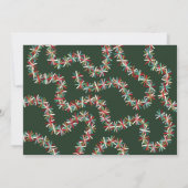 Colorful Tinsel Garland Christmas Photo Card Kaart (Achterkant)