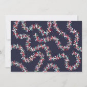 Colorful Tinsel Garland Christmas Photo Card Kaart (Achterkant)