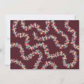 Colorful Tinsel Garland Christmas Photo Card Kaart (Achterkant)