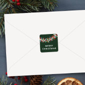 Colorful Tinsel Garland Merry Christmas Sticker