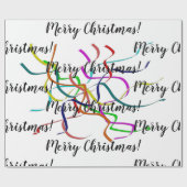 Colorful Tinsel Kerstmis Cadeaupapier (Vlak)