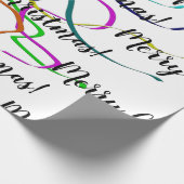 Colorful Tinsel Kerstmis Cadeaupapier (Hoek)