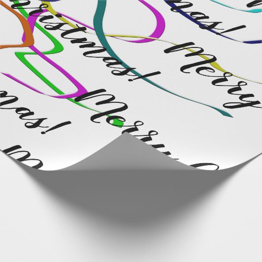 Colorful Tinsel Kerstmis Cadeaupapier (Hoek)