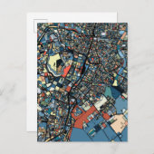 Colorful Tokyo Map Briefkaart (Voorkant / Achterkant)