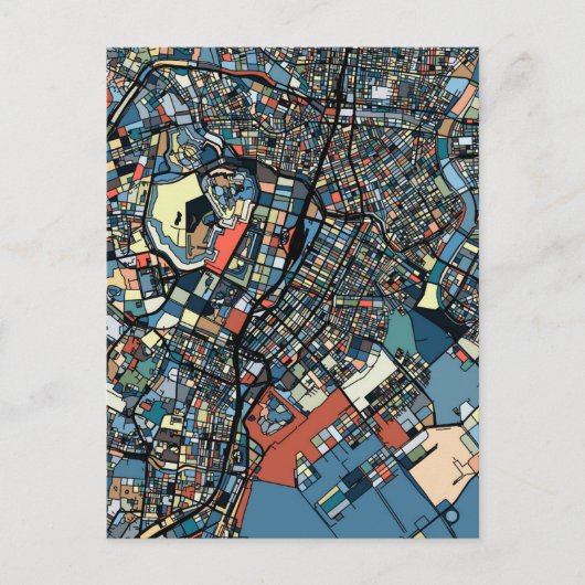 Colorful Tokyo Map Briefkaart (Voorkant)