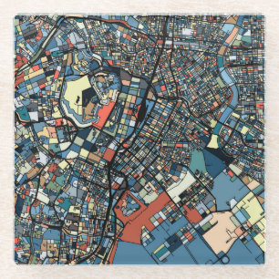 Colorful Tokyo Map Glazen Onderzetter