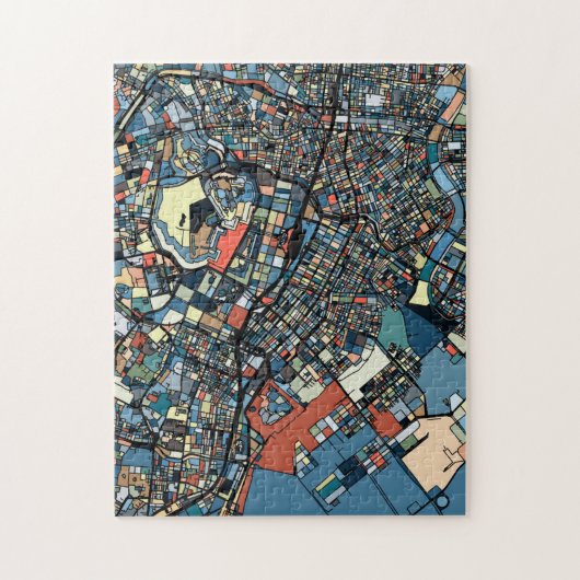 Colorful Tokyo Map Legpuzzel (Verticaal)