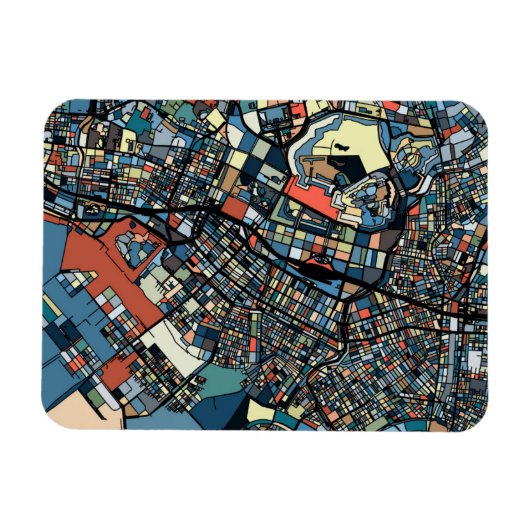 Colorful Tokyo Map Magneet (Horizontaal)