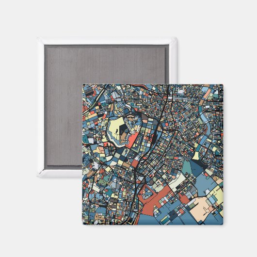Colorful Tokyo Map Magneet (Voorkant / Achterkant)