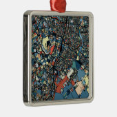 Colorful Tokyo Map Metalen Ornament (Rechts)