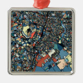 Colorful Tokyo Map Metalen Ornament (Voorkant)