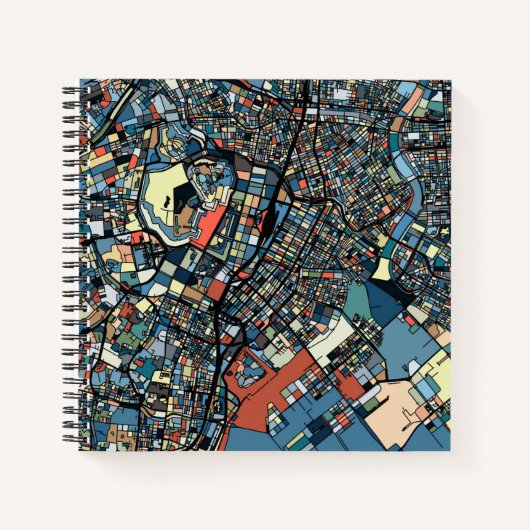 Colorful Tokyo Map Notitieboek (Voorkant)