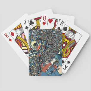 Colorful Tokyo Map Pokerkaarten