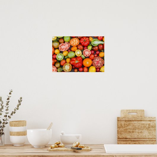 Colorful Tomatoes Poster (Keuken)