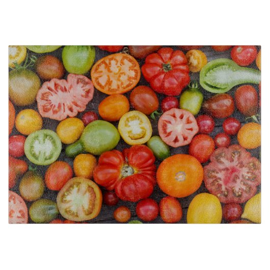 Colorful Tomatoes Snijplank (Voorkant)