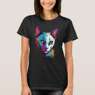 Colorful Tonkinese kat T-shirt