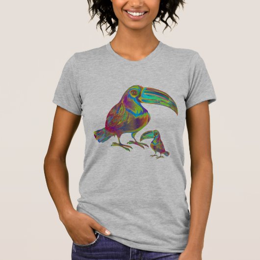Colorful Toucan Art Tee – Bird Lover Gift T-shirt (Voorkant)
