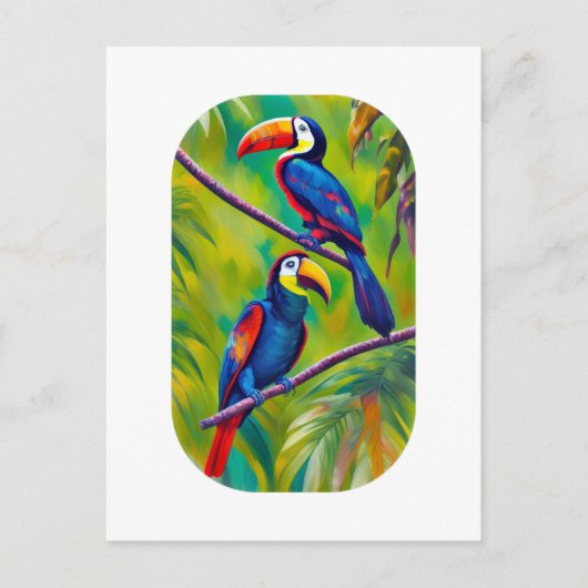 Colorful Toucan Bird Art Briefkaart (Voorkant)
