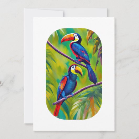Colorful Toucan Bird Art Kaart (Voorkant)