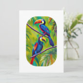 Colorful Toucan Bird Art Kaart (Staand voorkant)